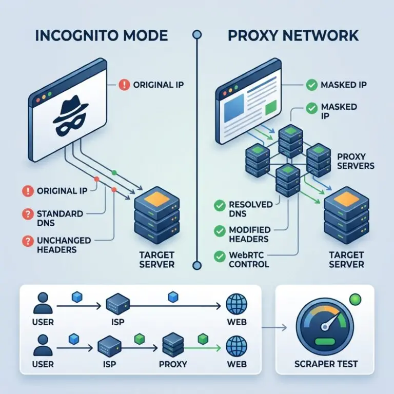 Comparison of Privacy between Browser Incognito Mode and Proxy Networks