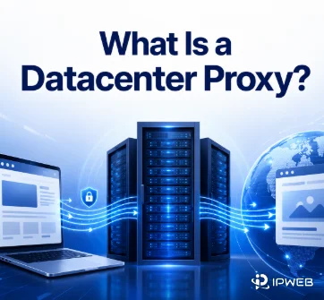 Datacenter proxy routing traffic from a user device through server infrastructure to a target website