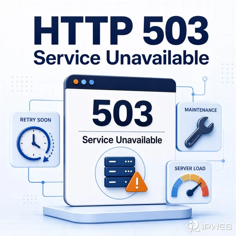 HTTP 503 Service Unavailable troubleshooting cover showing temporary server overload