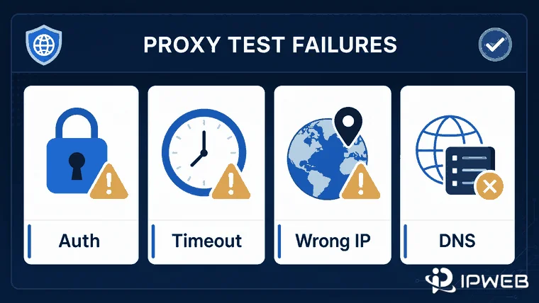 Proxy list failure patterns used for retesting and removal decisions