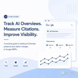 AI Overview tracking guide showing citation monitoring and visibility trends in Google SERPs