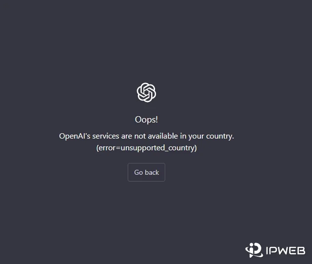 OpenAI unsupported country error stating services are not available in your country