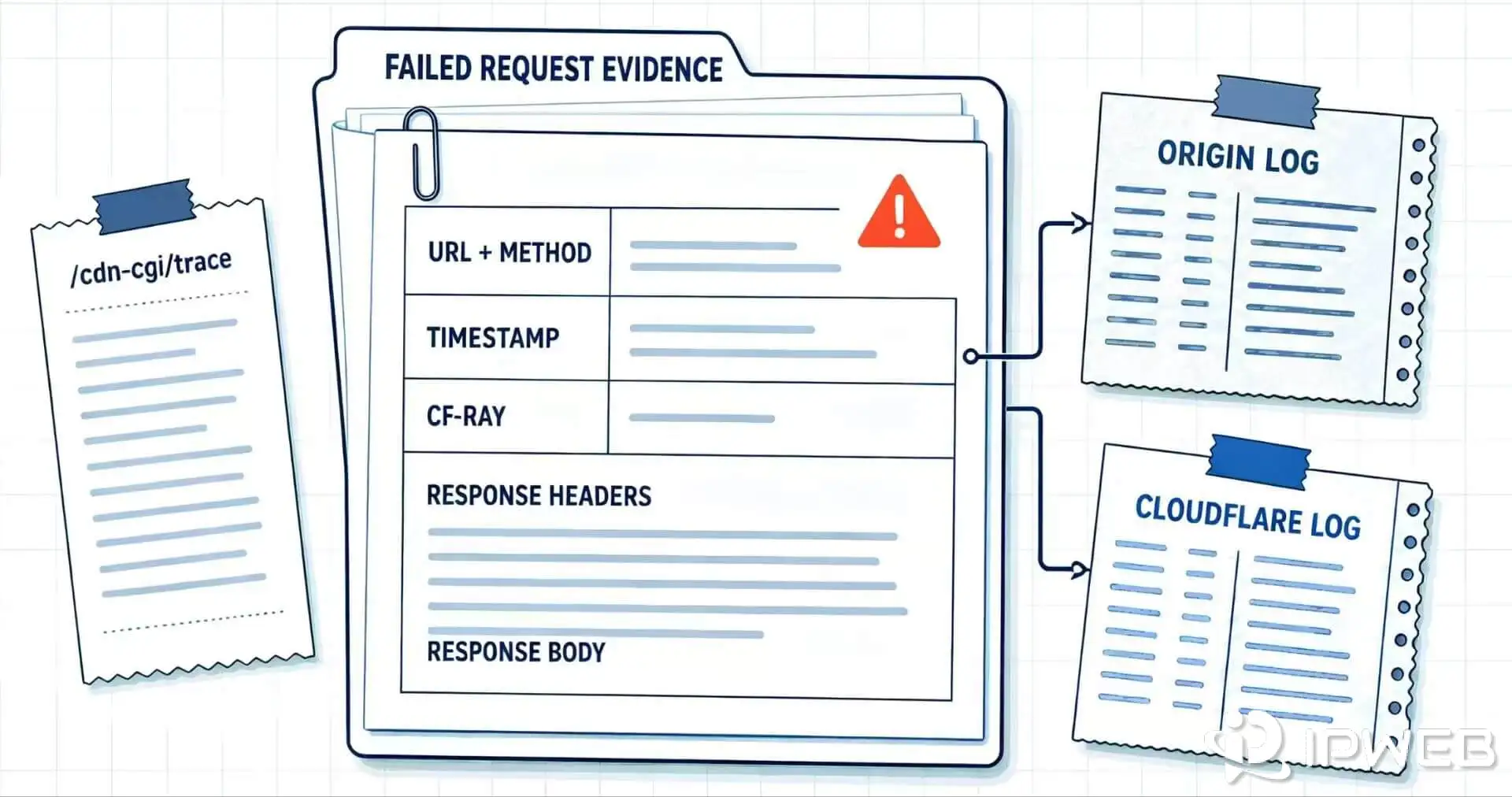 Cloudflare 502 incident evidence captured from one failed request