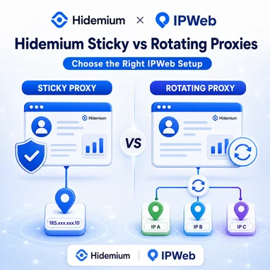 Rotating vs Sticky Proxies in Hidemium: Which IPWeb Proxy Setup Is Right for You?