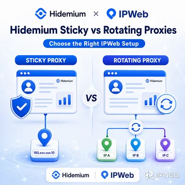Rotating vs Sticky Proxies in Hidemium: Which IPWeb Proxy Setup Is Right for You?