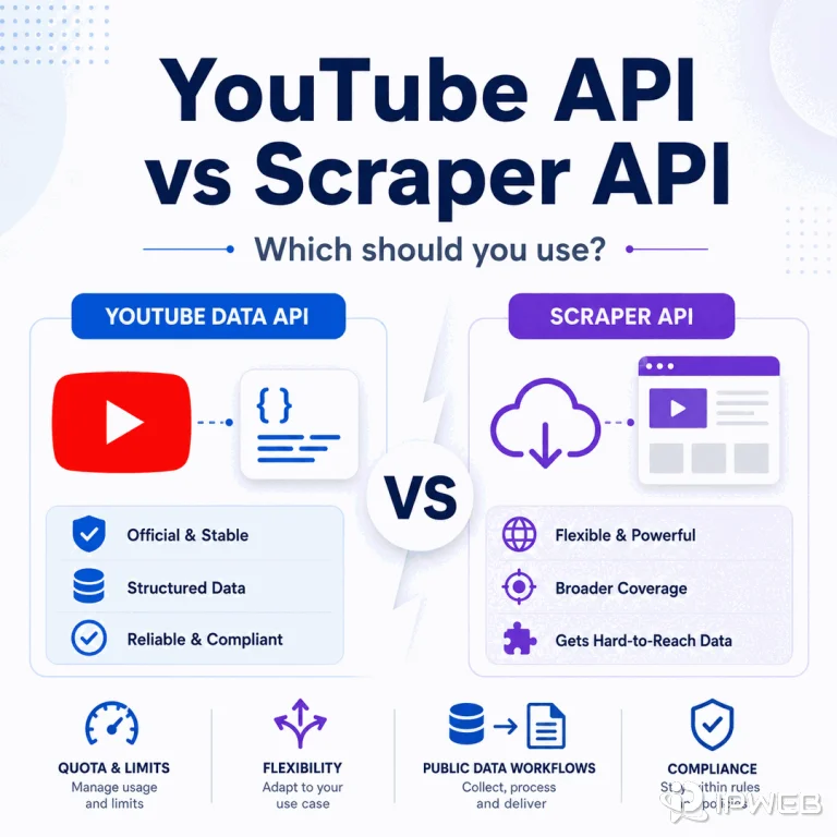 YouTube API vs Scraper API comparison for public data workflows