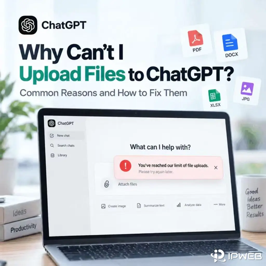 ChatGPT file upload failed cover showing upload limits storage and file types