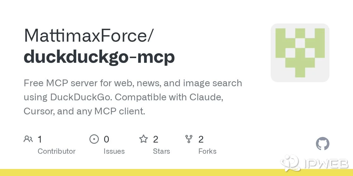 GitHub community DuckDuckGo MCP server project example