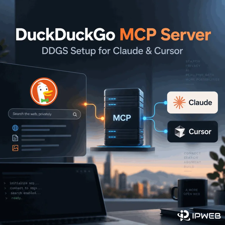 DuckDuckGo MCP server setup cover image for DDGS with Claude and Cursor