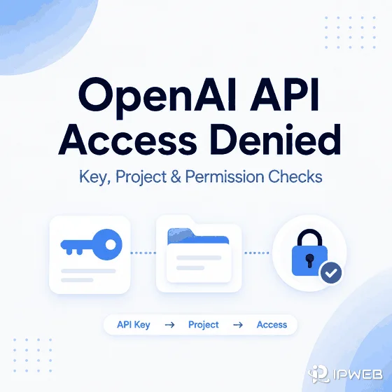 OpenAI API Access Denied cover showing API key project and permission checks