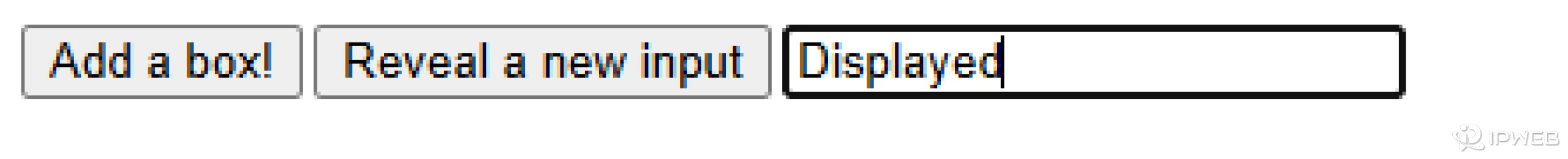 Selenium dynamic test page after Reveal a new input shows the displayed input field
